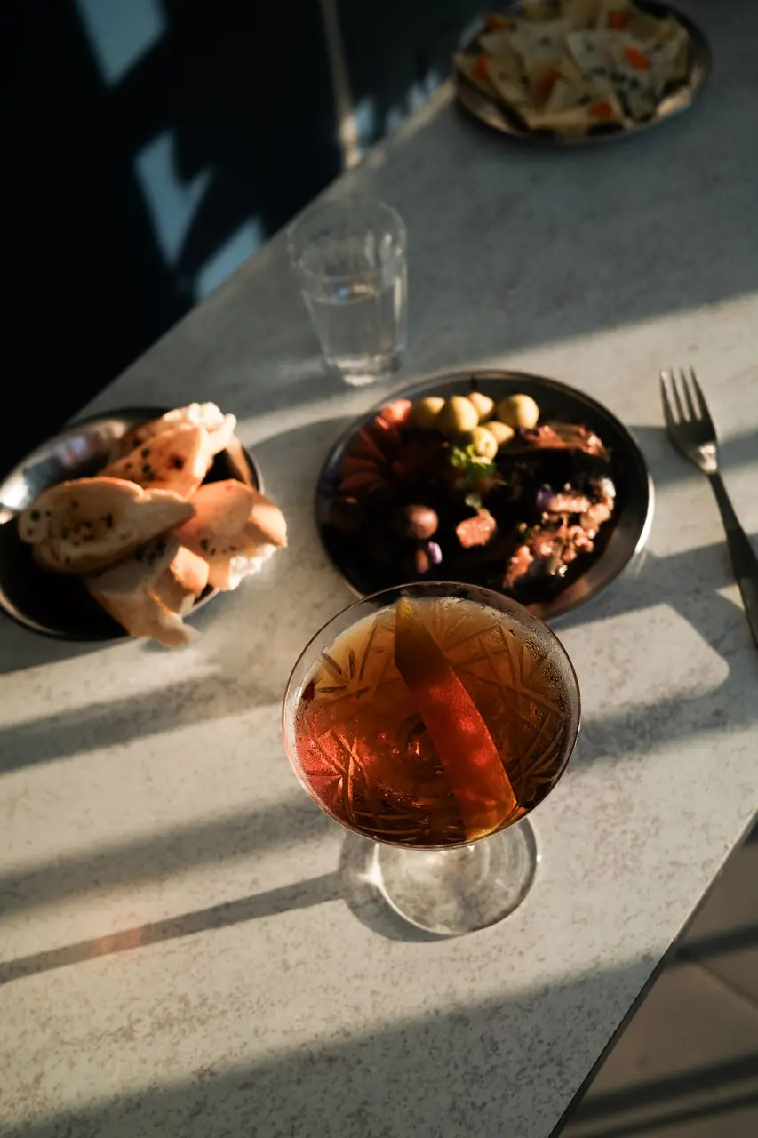 Evening dining ambiance