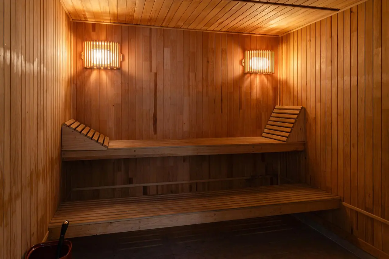 Luxury wooden sauna