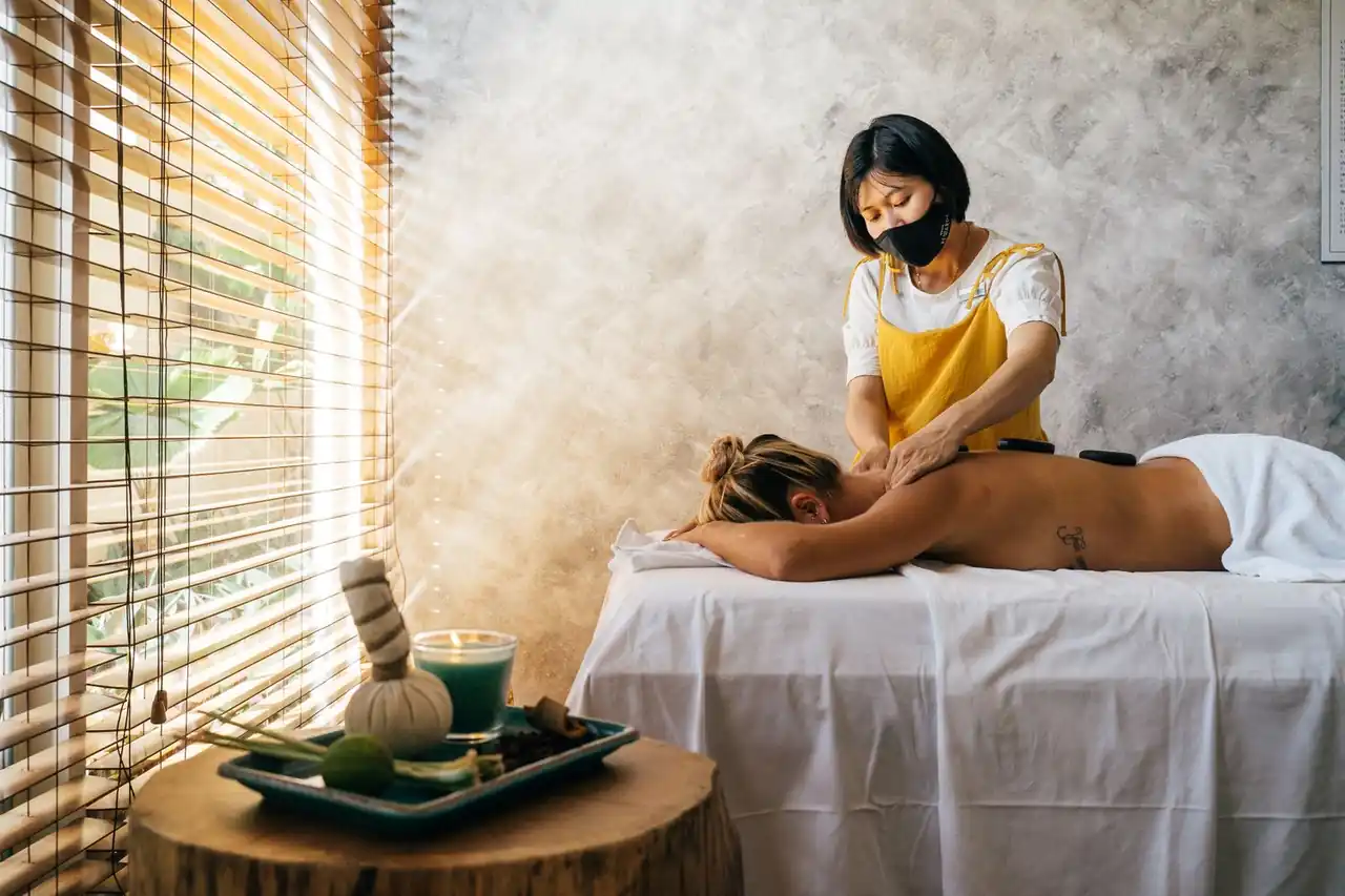 Massage therapy room